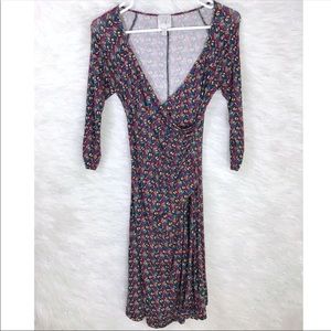 Julienne Weston Wear Faux Wrap Dress Floral Print